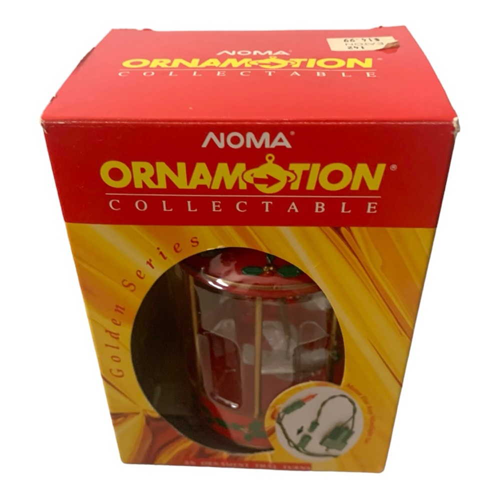 NIB VTG 1989 NOMA Ornamotion White Dove Gold Bow Rotation Christmas Tree Decor